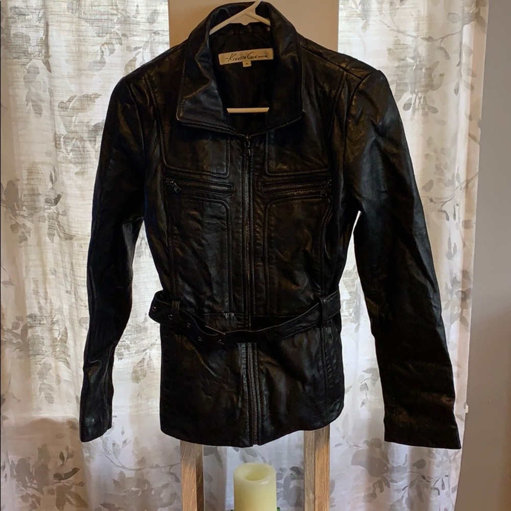 Kenneth Cole Black Leather Jacket